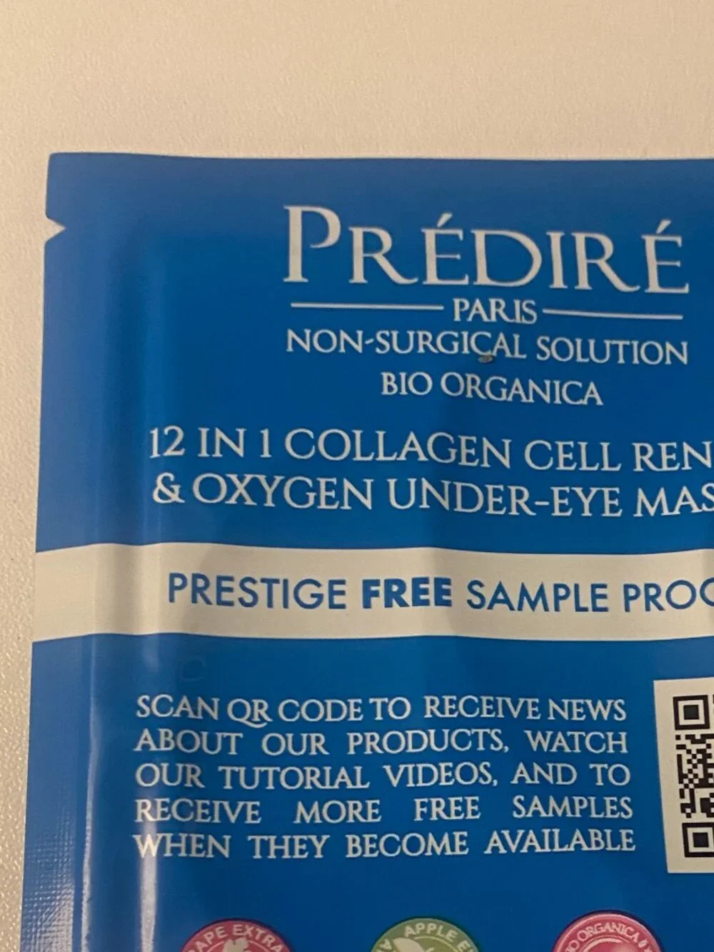 2 SAMPLES PREDIRE 12 IN 1 COLLAGEN CELL RENEWAL & OXYGEN UNDER-EYE MASK SET -NEW